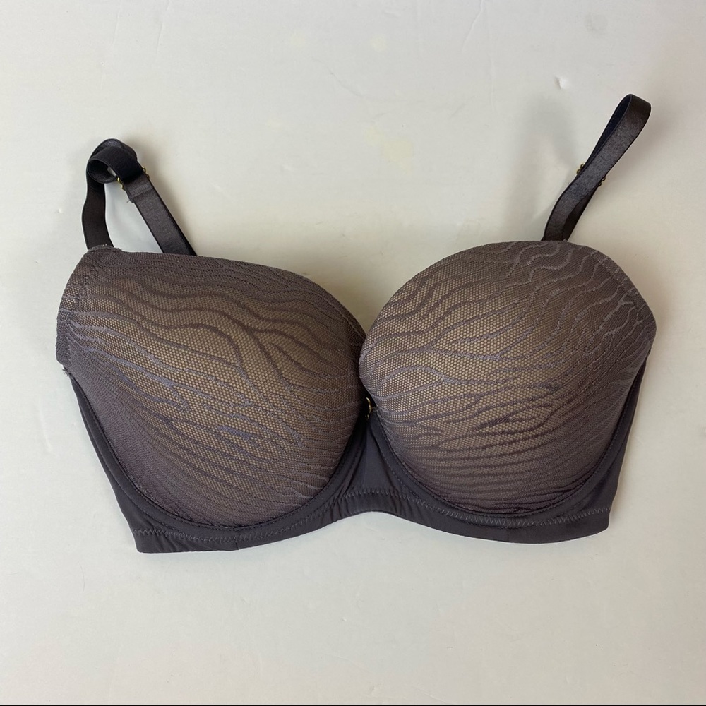 Parfait Purple Gray Greige Molded Cup Underwire Bra 40I